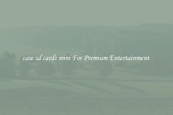 case sd cards mini For Premium Entertainment 