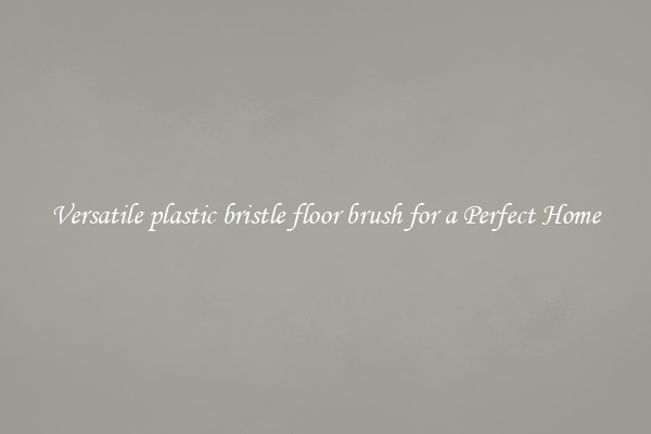 Versatile plastic bristle floor brush for a Perfect Home