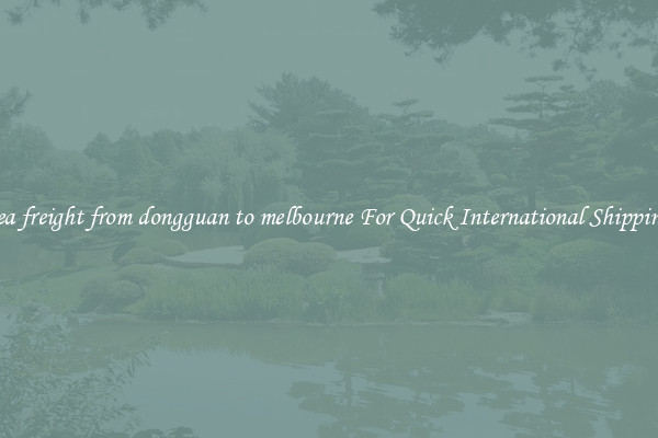 sea freight from dongguan to melbourne For Quick International Shipping