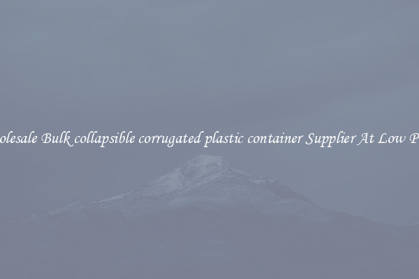 Wholesale Bulk collapsible corrugated plastic container Supplier At Low Prices
