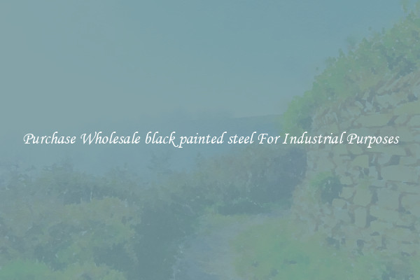Purchase Wholesale black painted steel For Industrial Purposes