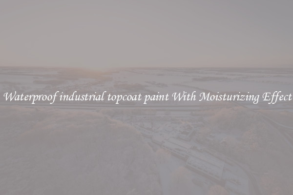 Waterproof industrial topcoat paint With Moisturizing Effect