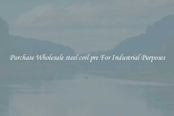 Purchase Wholesale steel coil pre For Industrial Purposes
