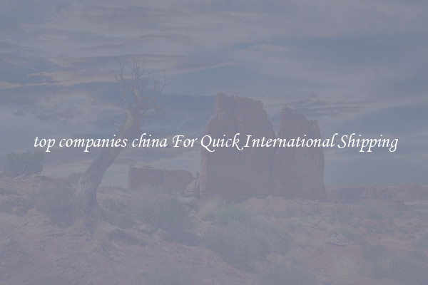 top companies china For Quick International Shipping
