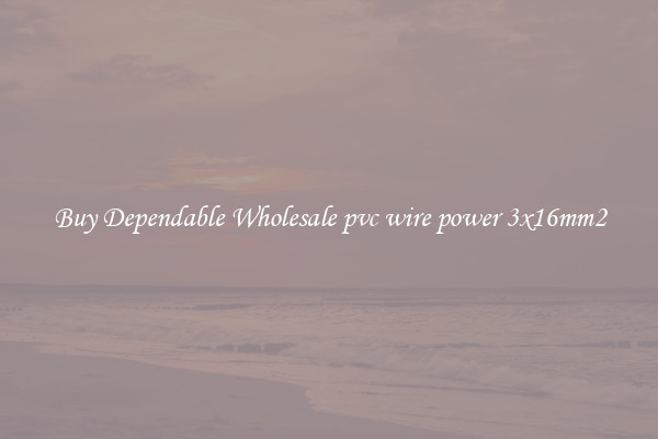 Buy Dependable Wholesale pvc wire power 3x16mm2