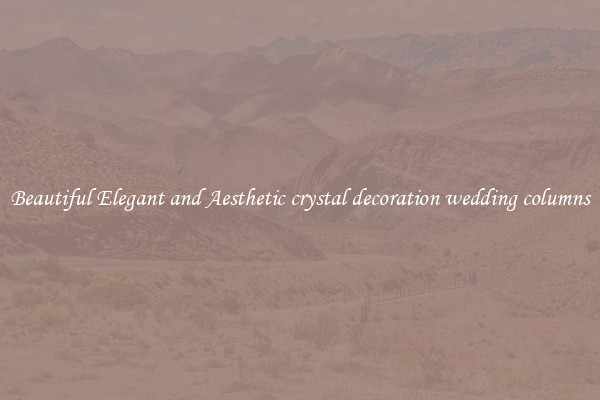 Beautiful Elegant and Aesthetic crystal decoration wedding columns