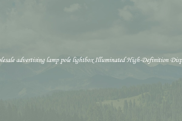 Wholesale advertising lamp pole lightbox Illuminated High-Definition Displays 