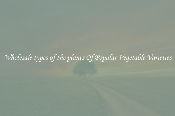 Wholesale types of the plants Of Popular Vegetable Varieties