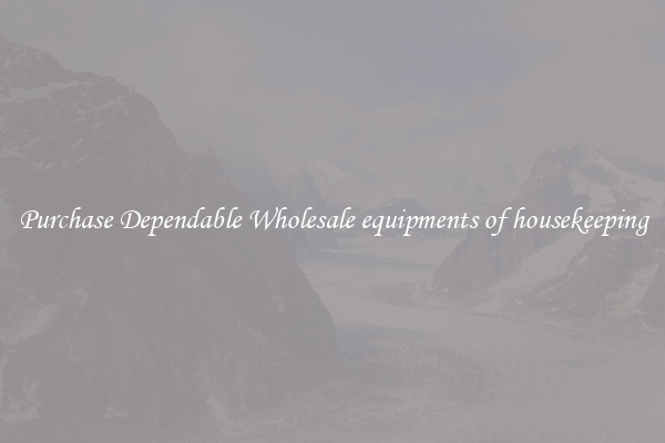 Purchase Dependable Wholesale equipments of housekeeping